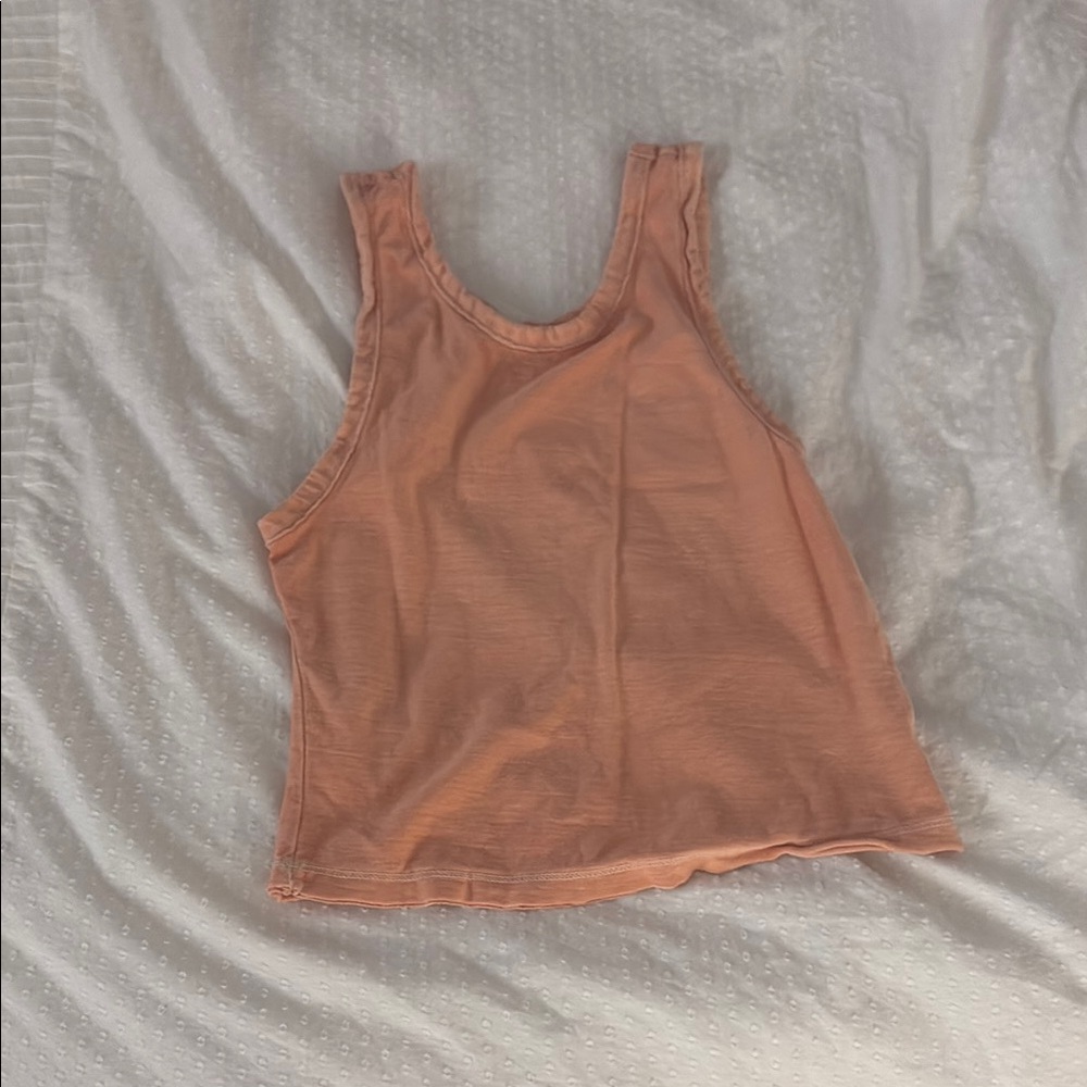 Orange Pink Sleeveless Tank Top